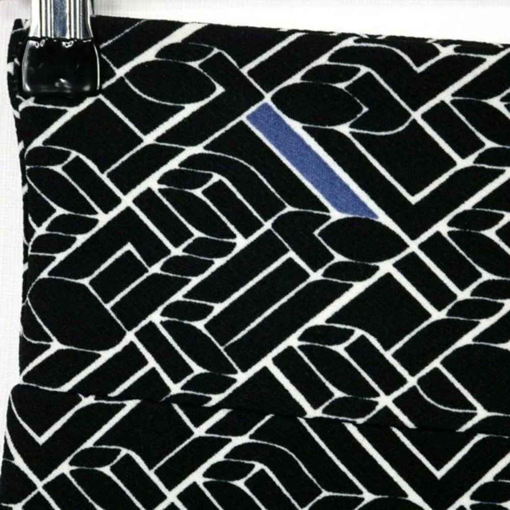 LuLaRoe Cassie Pencil Straight Skirt Black White Blue USA Pull On S Small‎